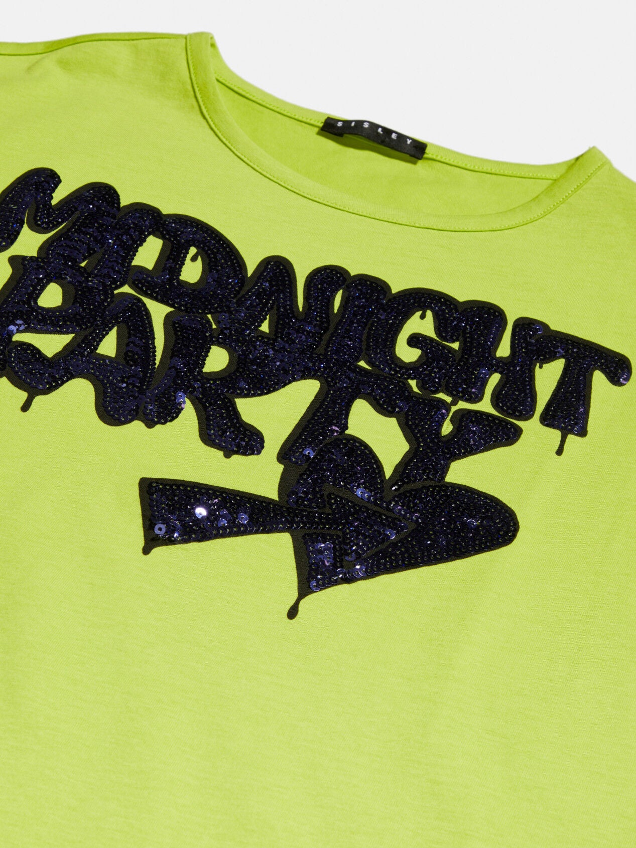 T-Shirt With Print And Sequins