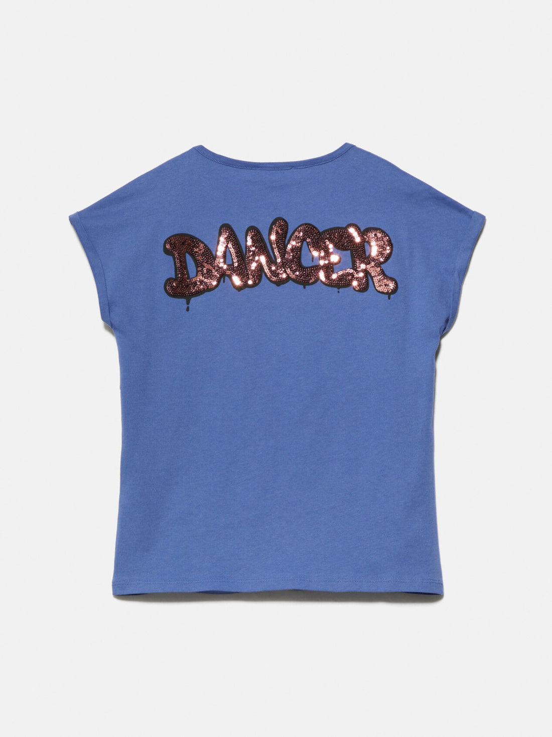 T-Shirt With Print And Sequins