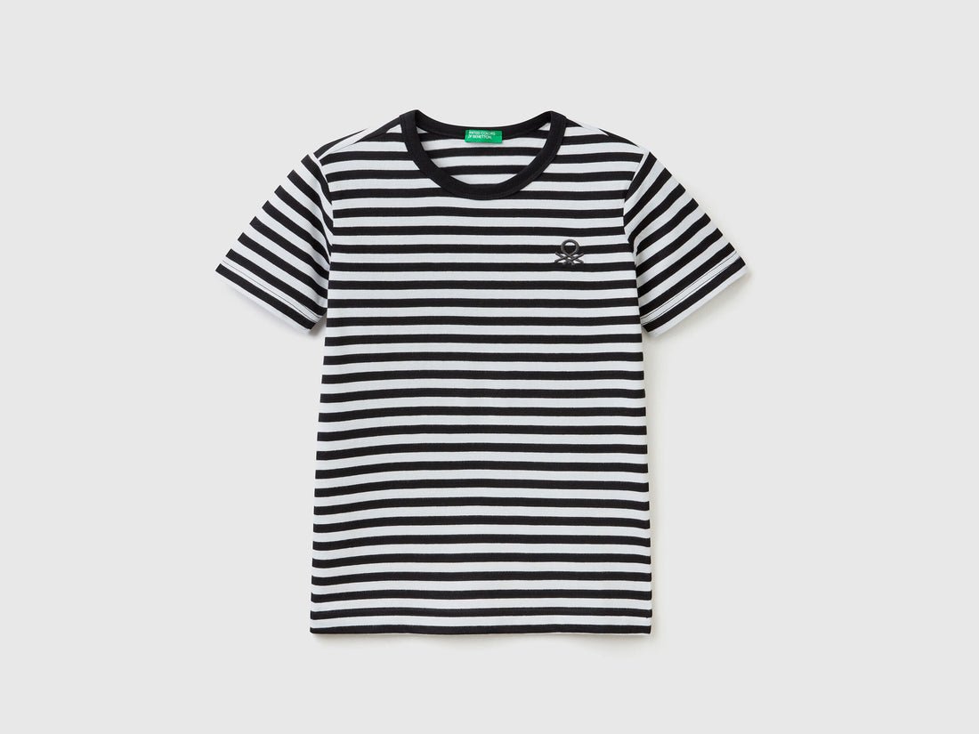 Striped 100% Cotton T-Shirt