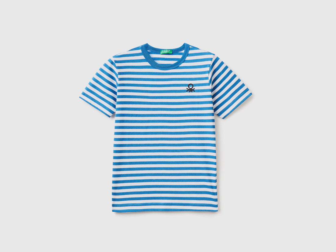 Striped 100% Cotton T-Shirt