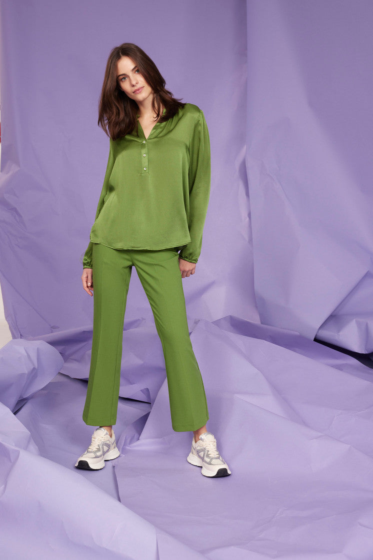 Thyme Green Shortened Trousers