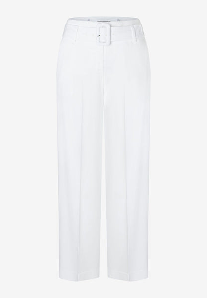 White Cropped Culotte Style Trousers_03