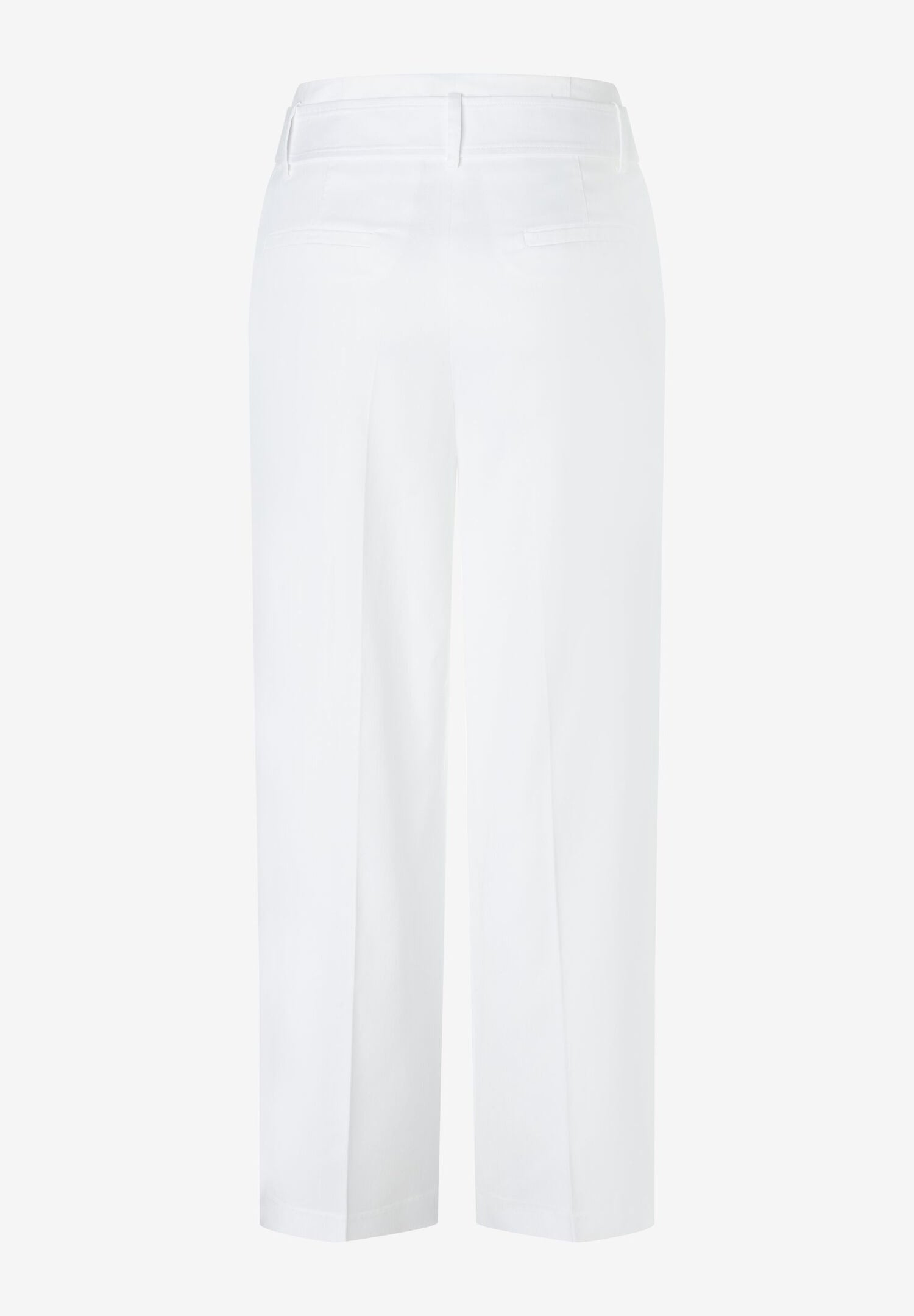 White Cropped Culotte Style Trousers_04