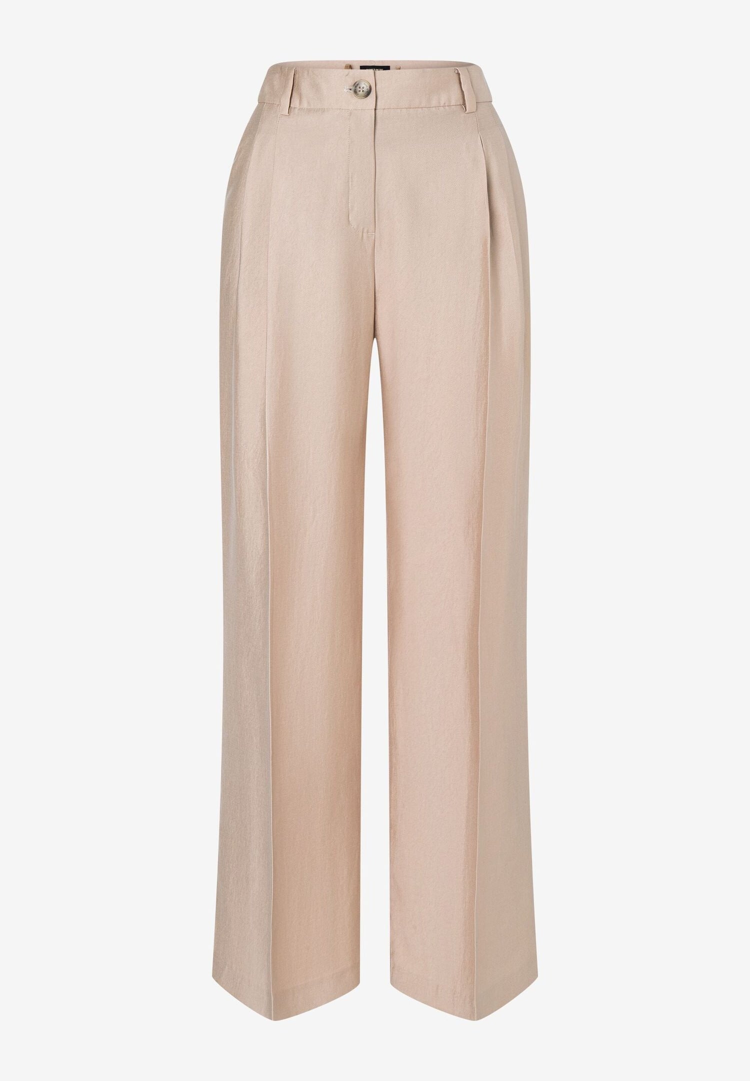 Beige Wide Pleated Dress Trousers_03