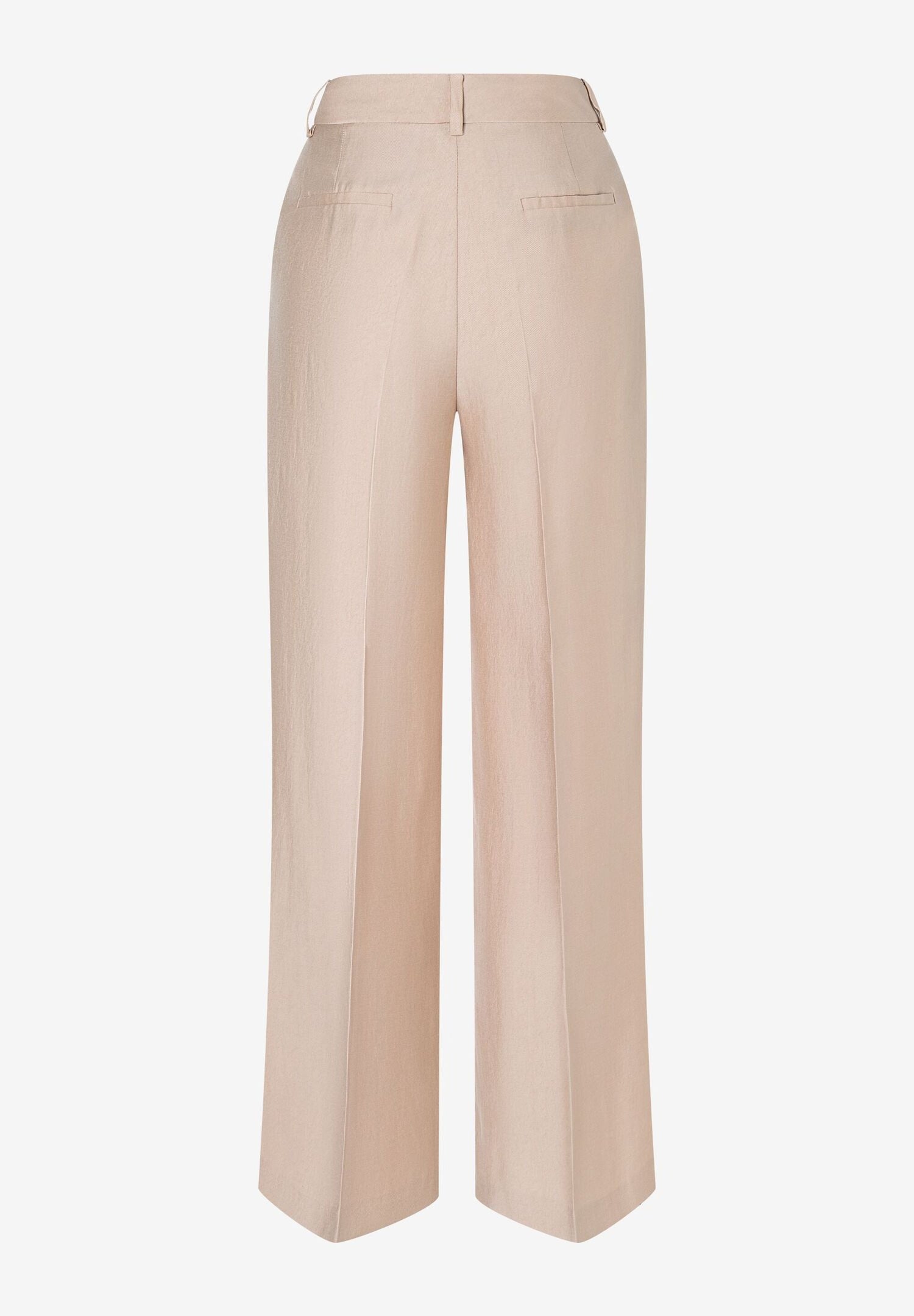 Beige Wide Pleated Dress Trousers_04