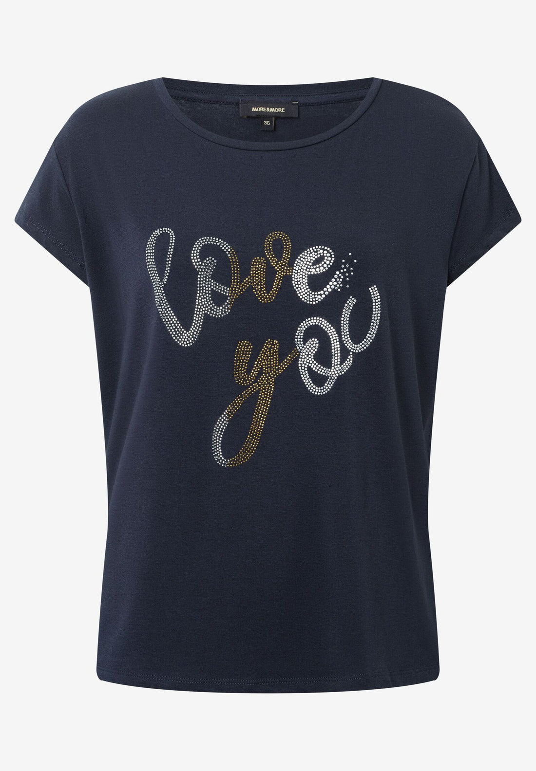 Blue Short Sleeve Navy T-Shirt With Lettering_01