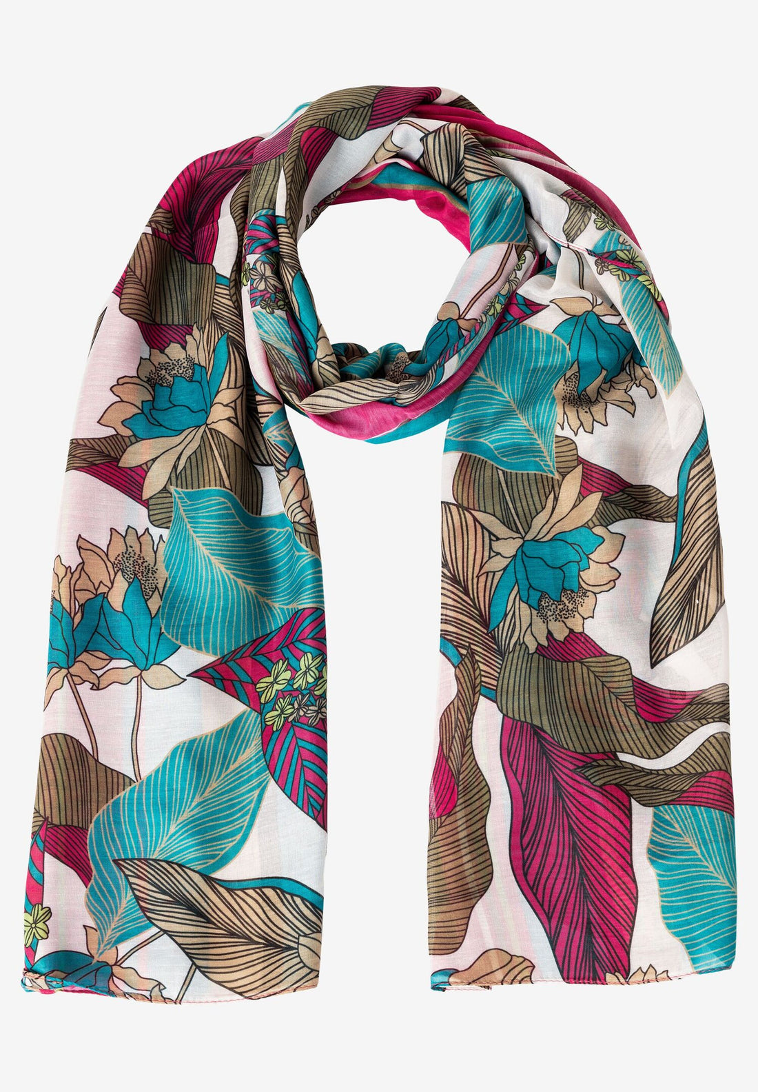 Multi-Color Scarf With All-Over Print_02