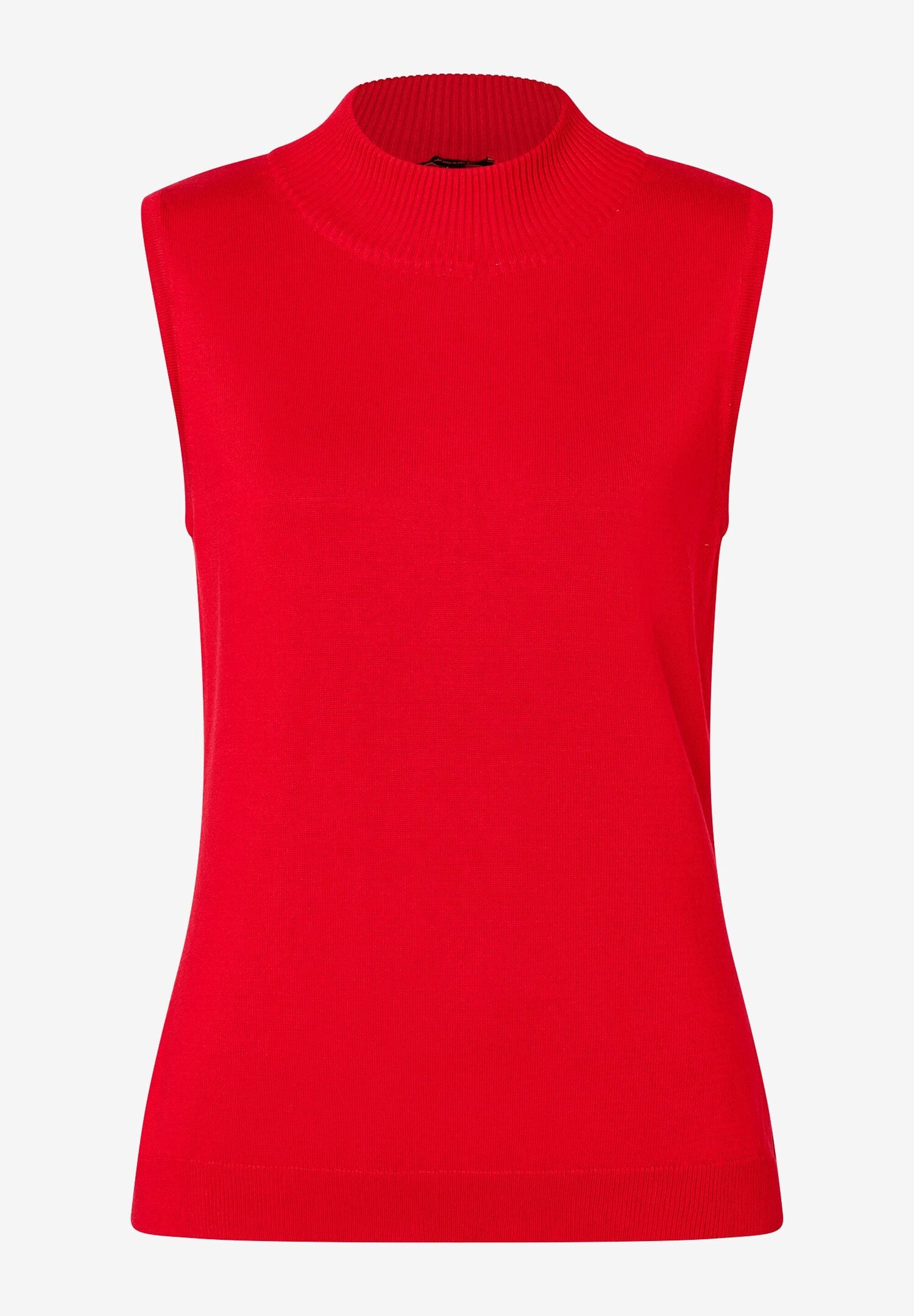 Power Red Sleeveless Top With High Neck_31081053_0523_02