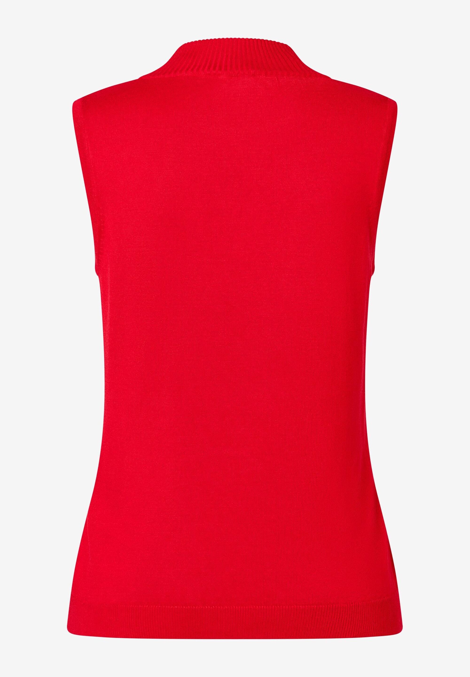 Power Red Sleeveless Top With High Neck_31081053_0523_03