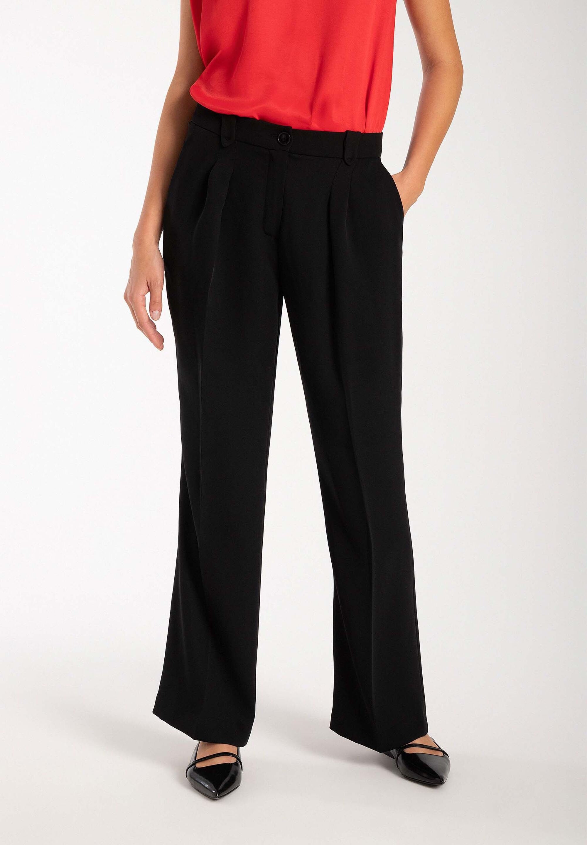 Black Wide Pleated Dress Trousers_31084002_0790_01