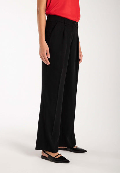 Black Wide Pleated Dress Trousers_31084002_0790_02