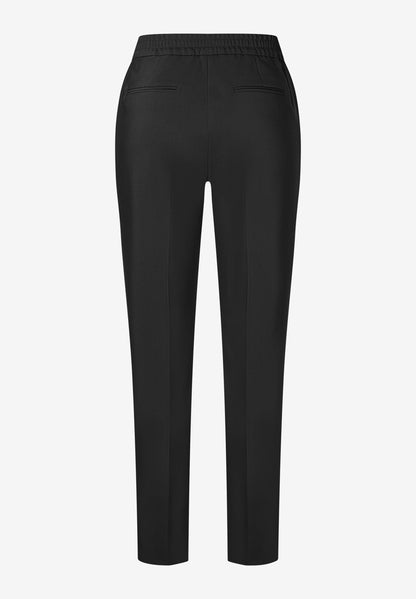 Black Slim Fit Dress Trousers With Decorative Buttons_31084055_0790_04