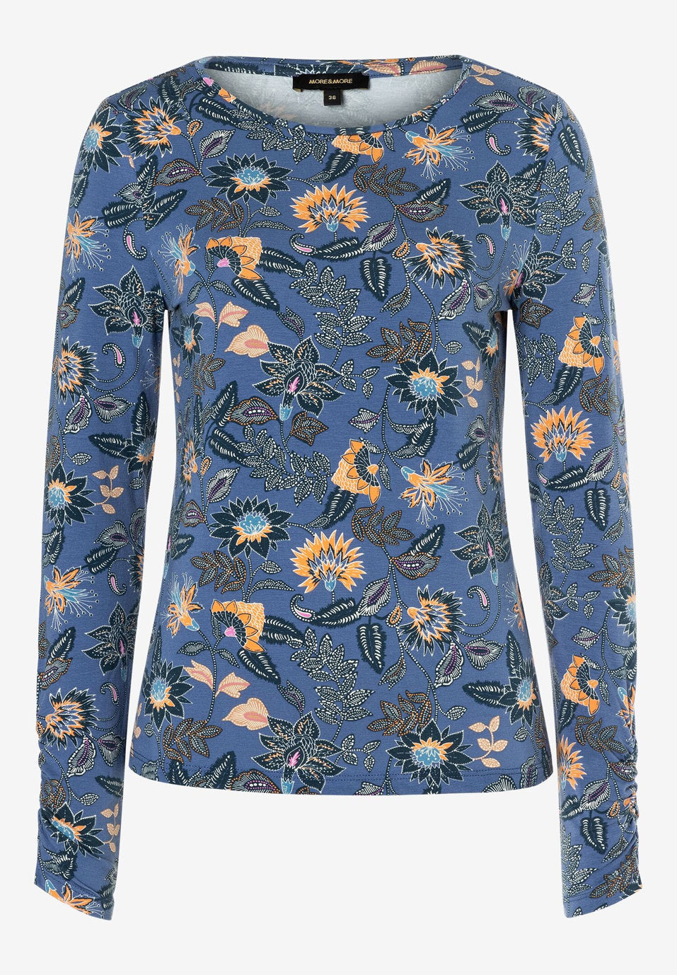 Long-Sleeved Shirt With Paisley Print, Smoke Blue, Autumn Collection_31090003_5322_01