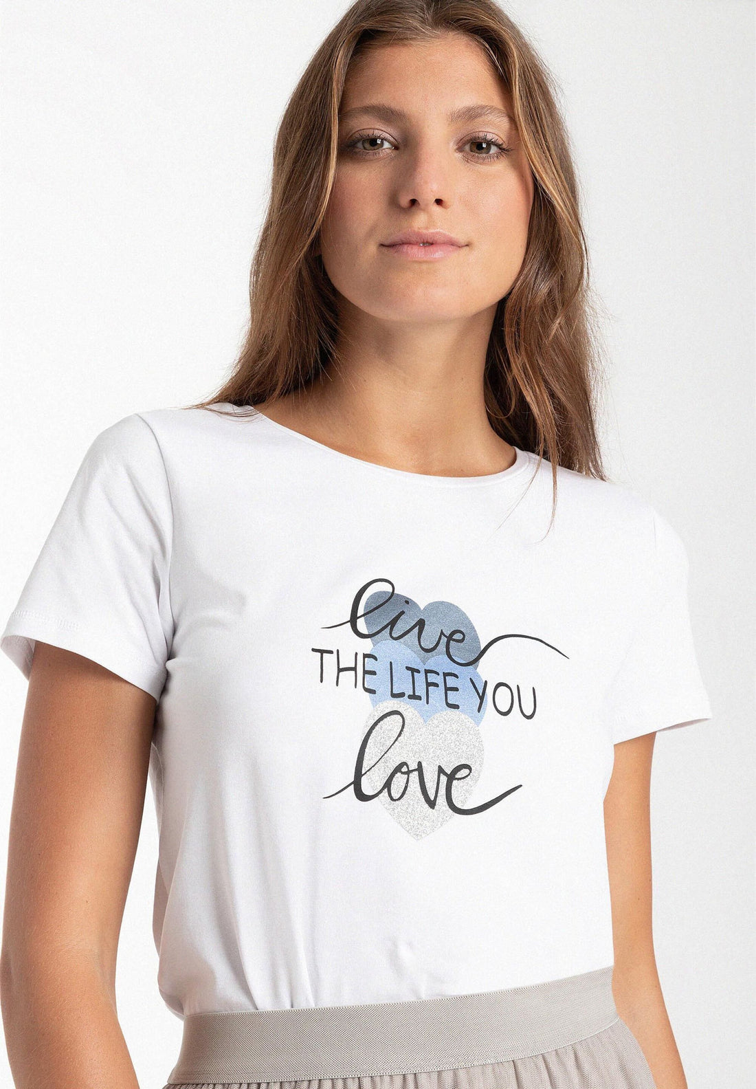 T-Shirt With Front Print, White, Autumn Collection_31090011_0010_01
