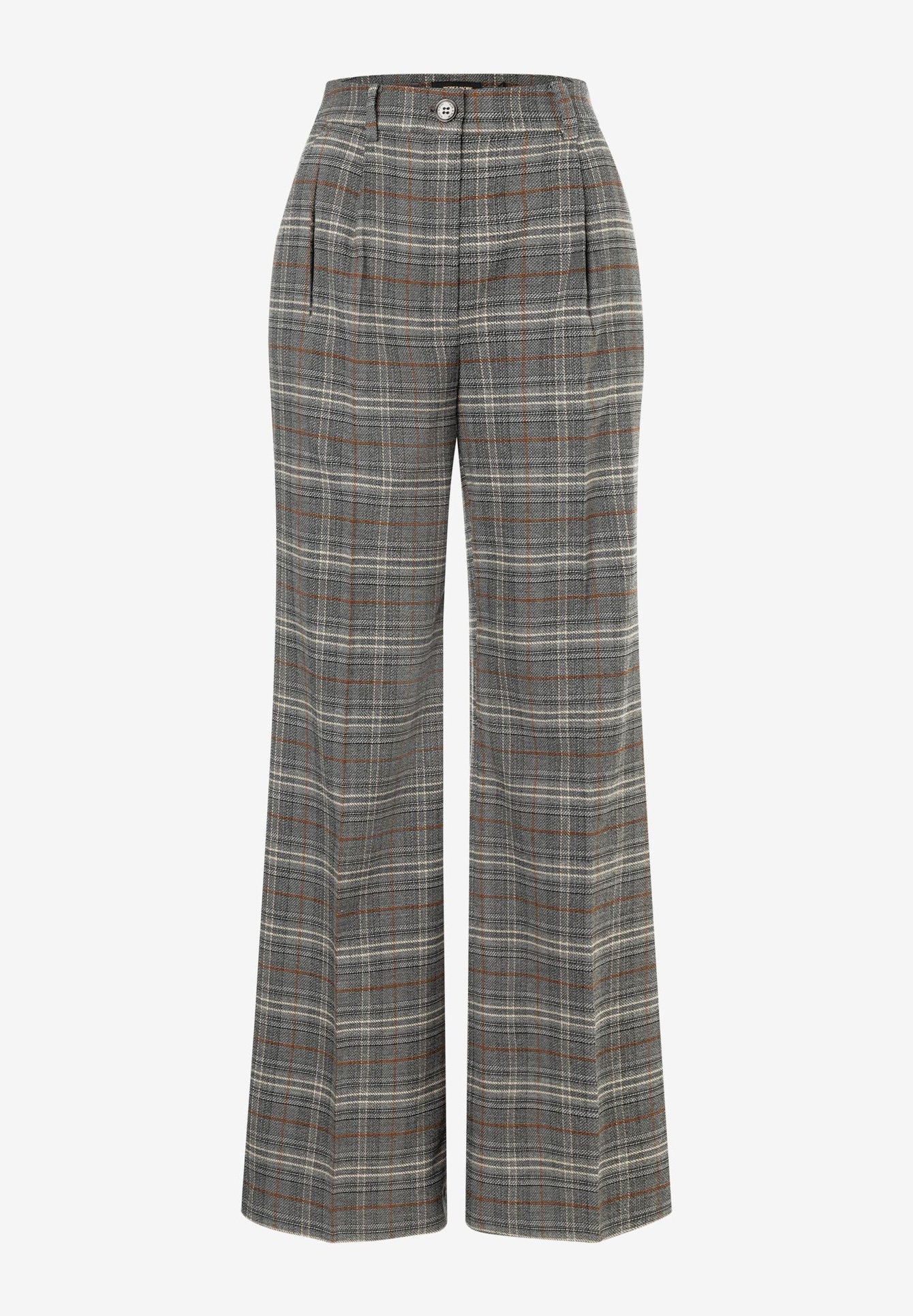 Wide Leg Checked Trousers_31094004_4740_03