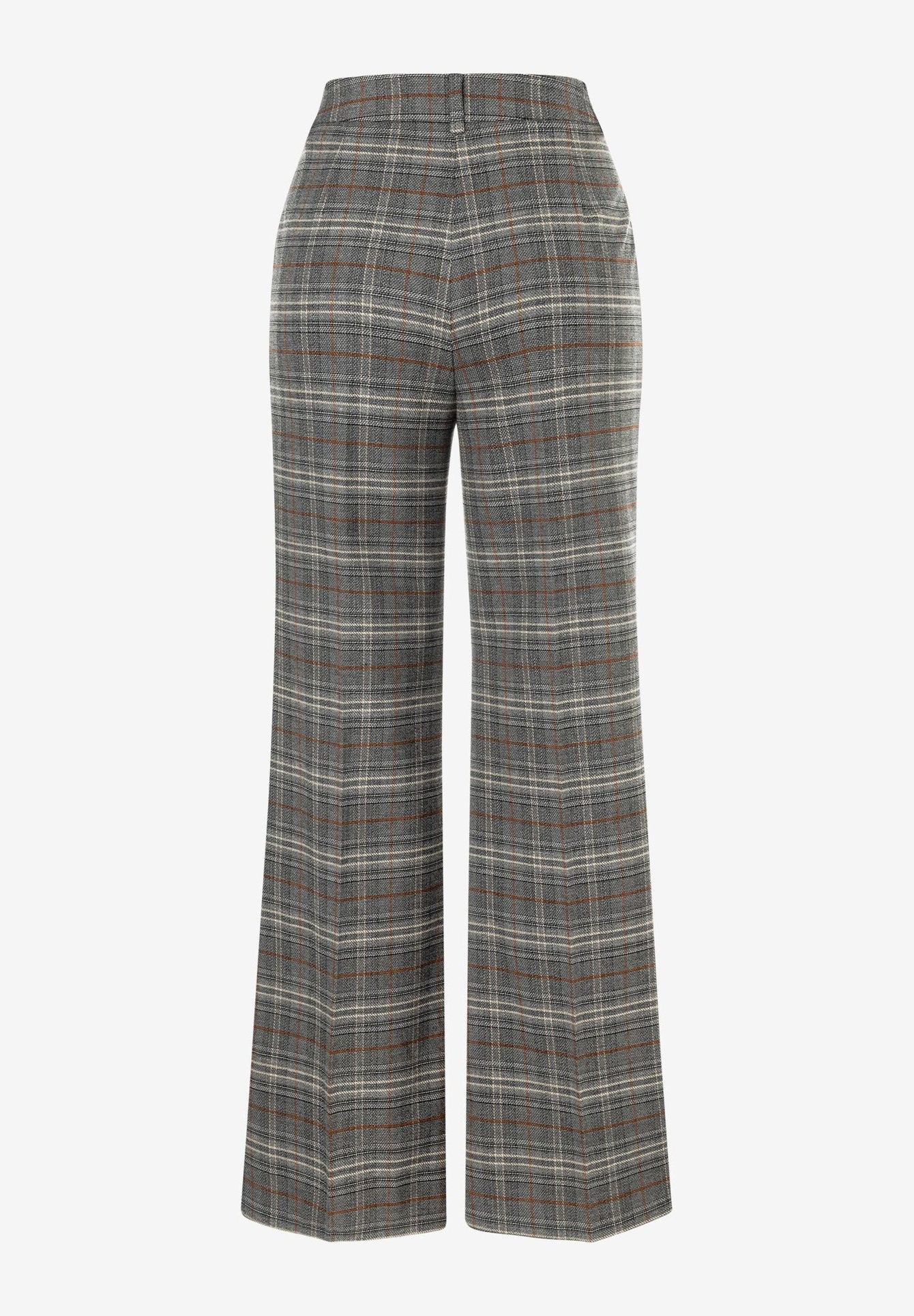 Wide Leg Checked Trousers_31094004_4740_04
