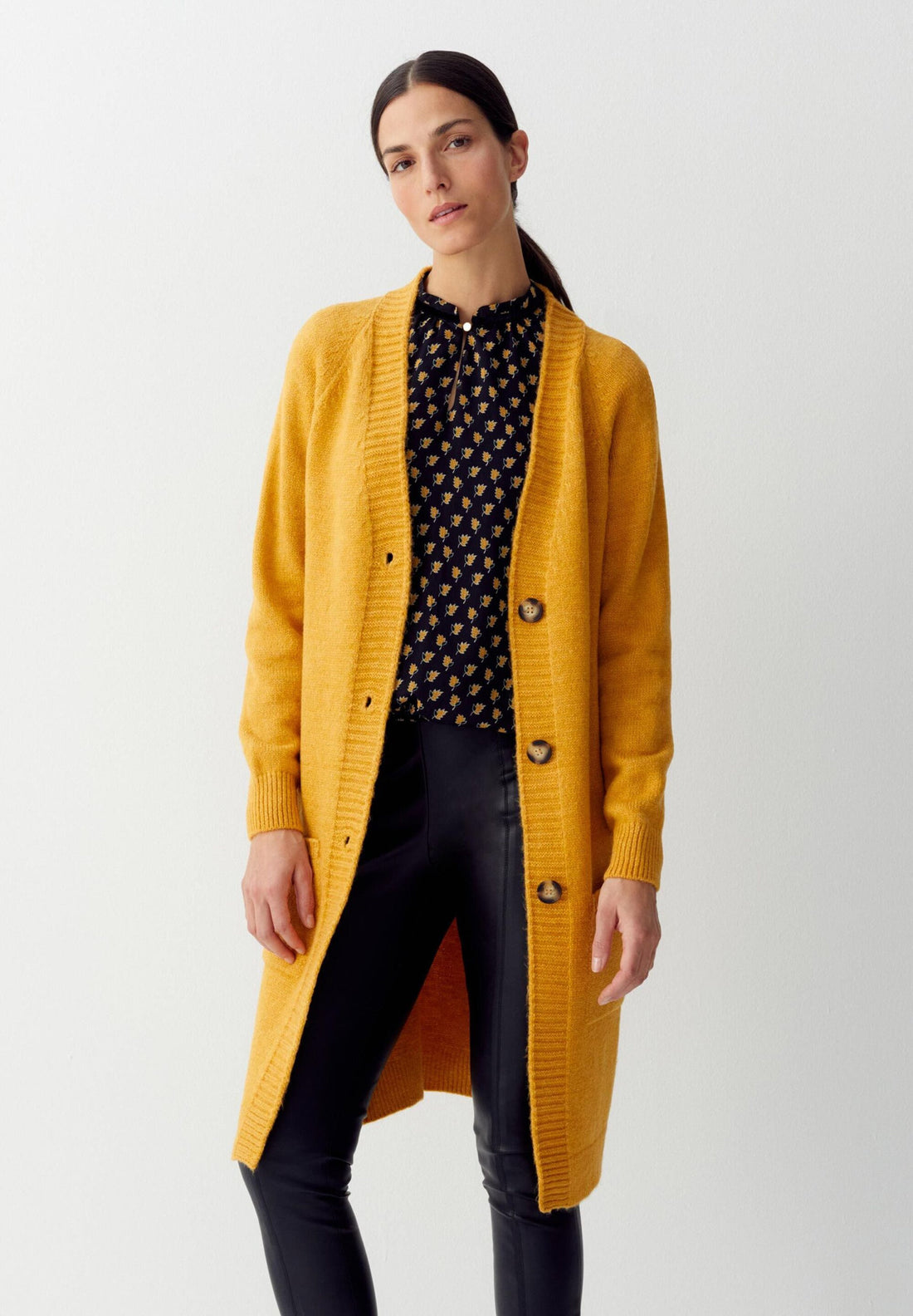 Long Mustard/Yellow Cardigan