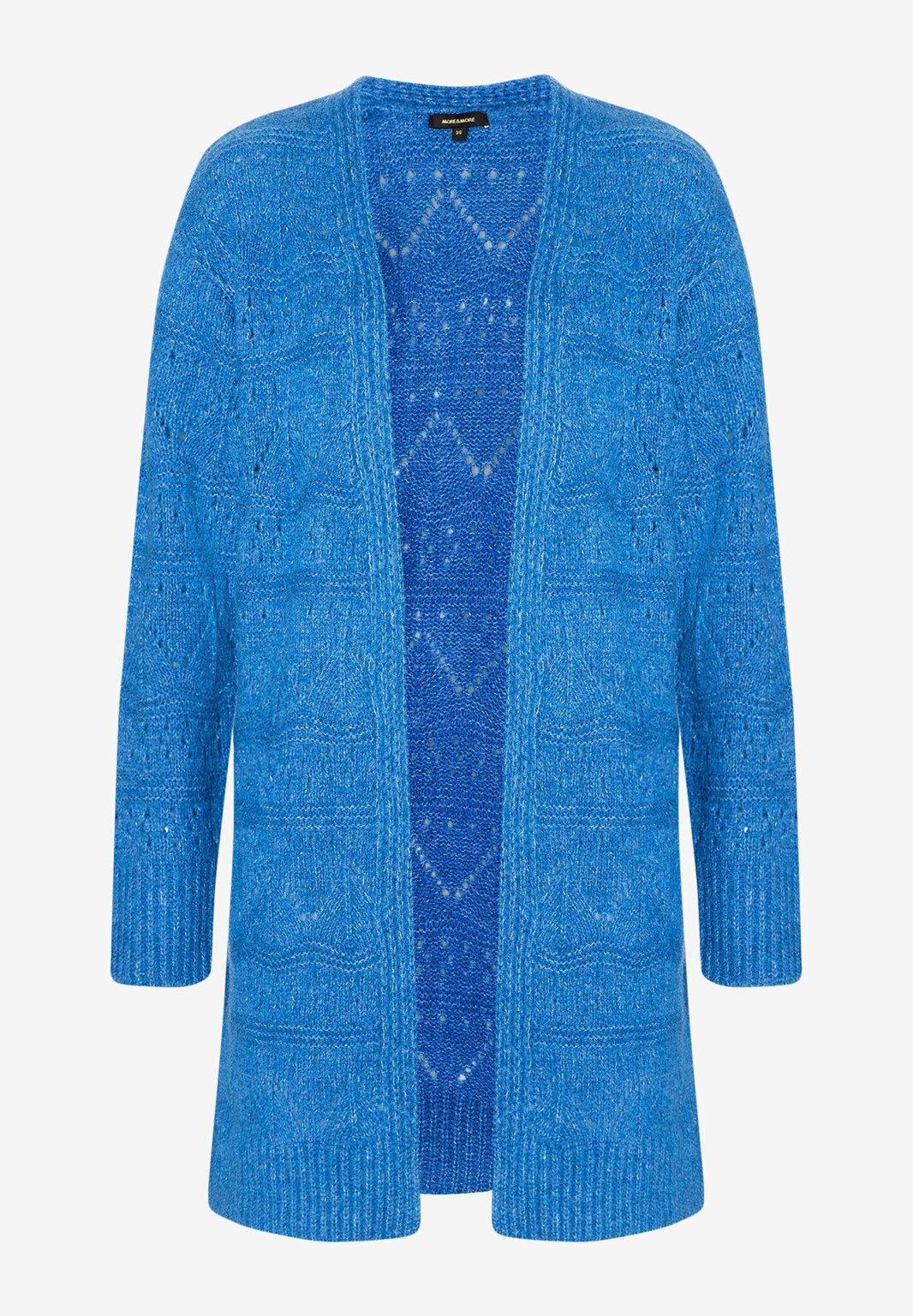Blue Cardigan With Openwork Pattern_31111200_0338_04