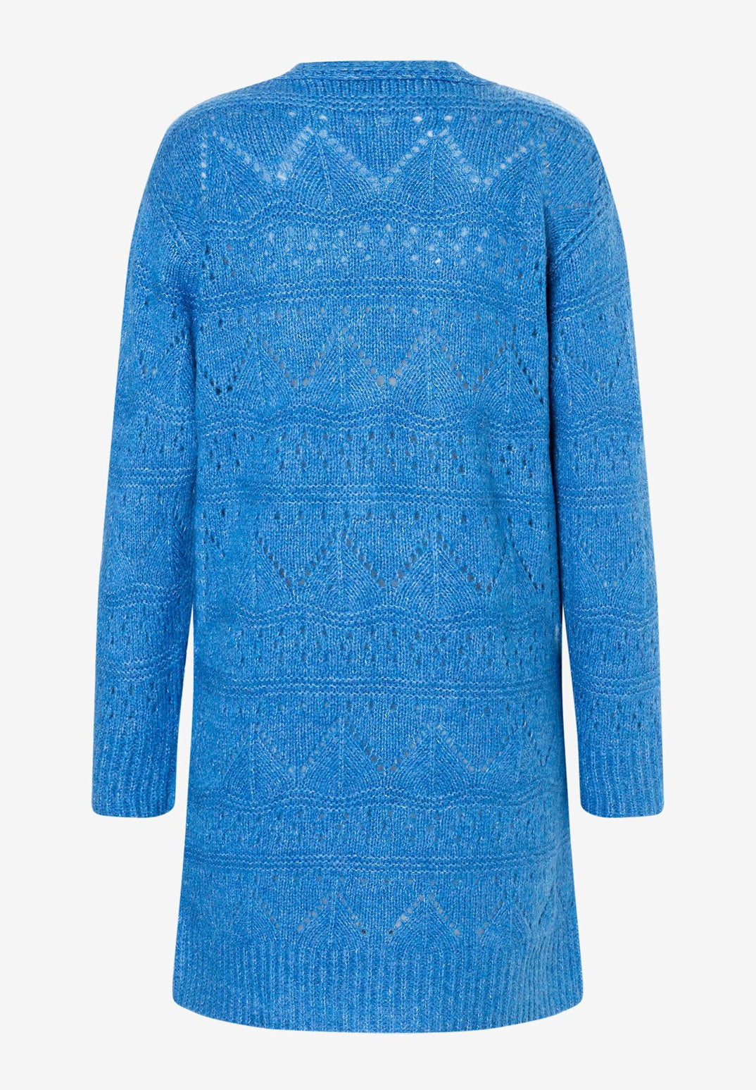 Blue Cardigan With Openwork Pattern_31111200_0338_05
