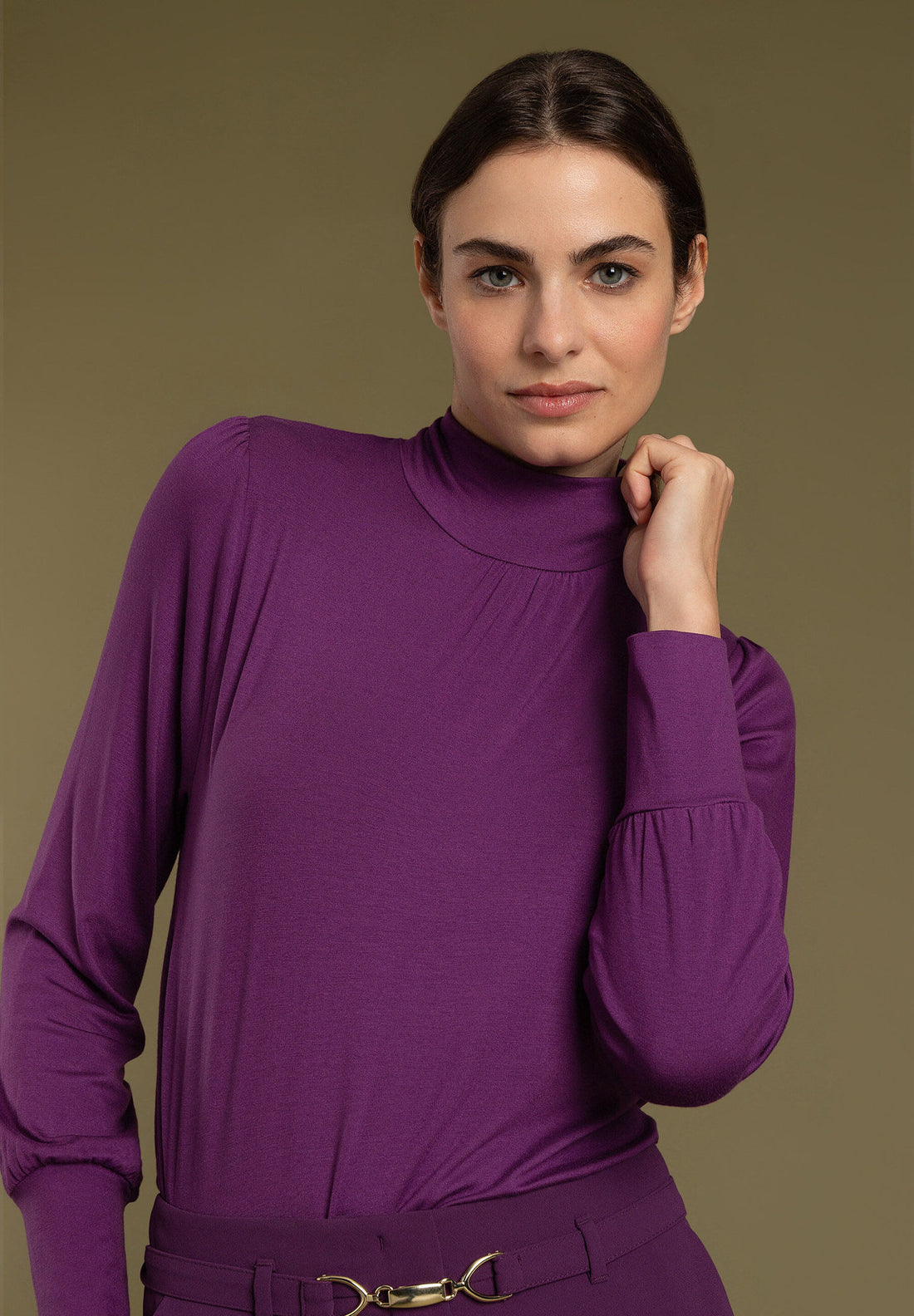 Dark Lilac Long Sleeve Shirt_31120053_0874_01