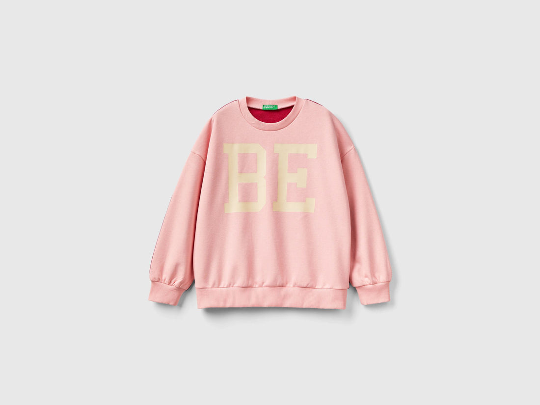 Color Block Sweatshirt With Print_32N4C10DU_03Z_01