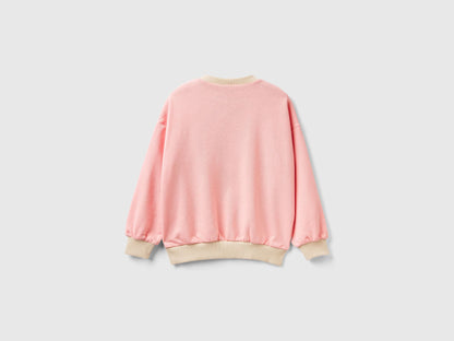 Color Block Sweatshirt With Print_32N4C10DU_1J4_02