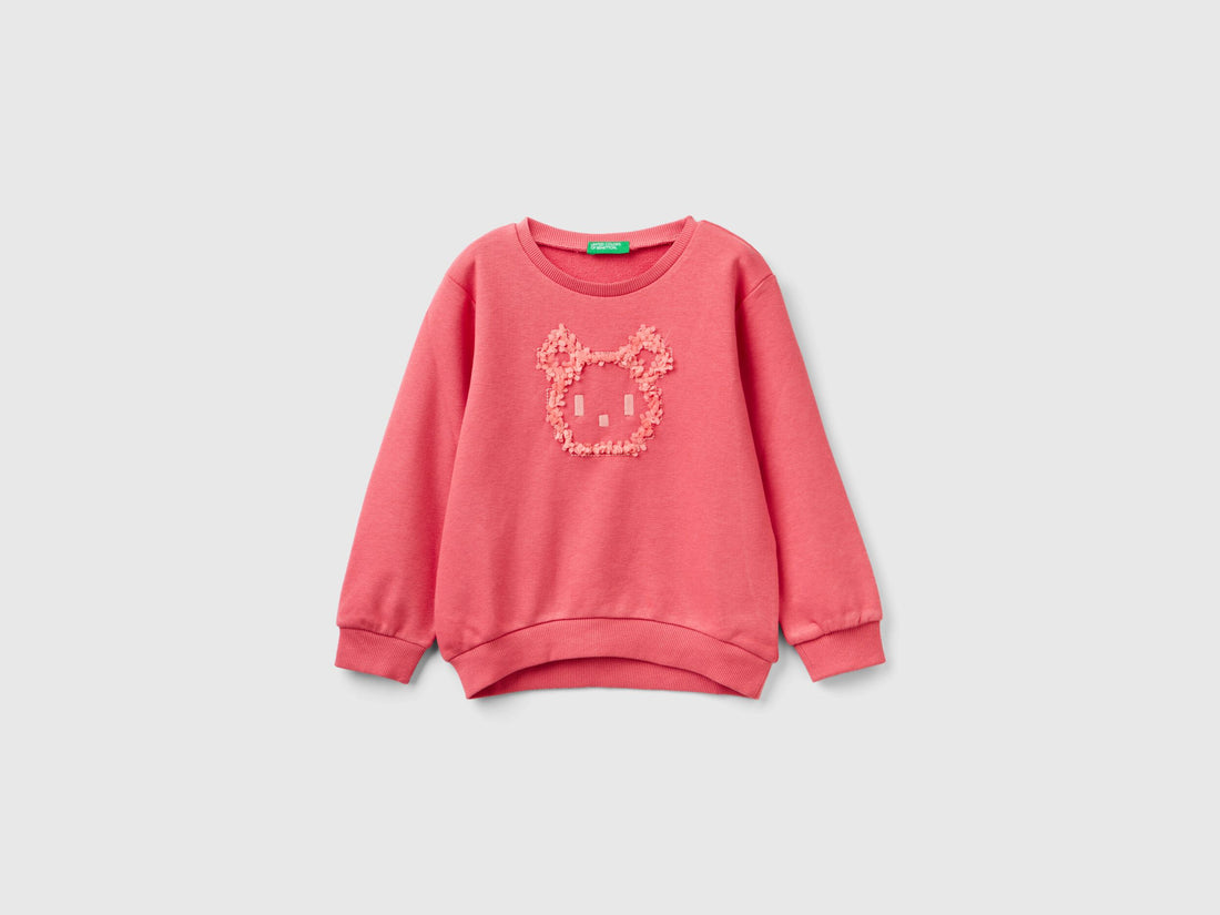 Sweatshirt With Petal Applique