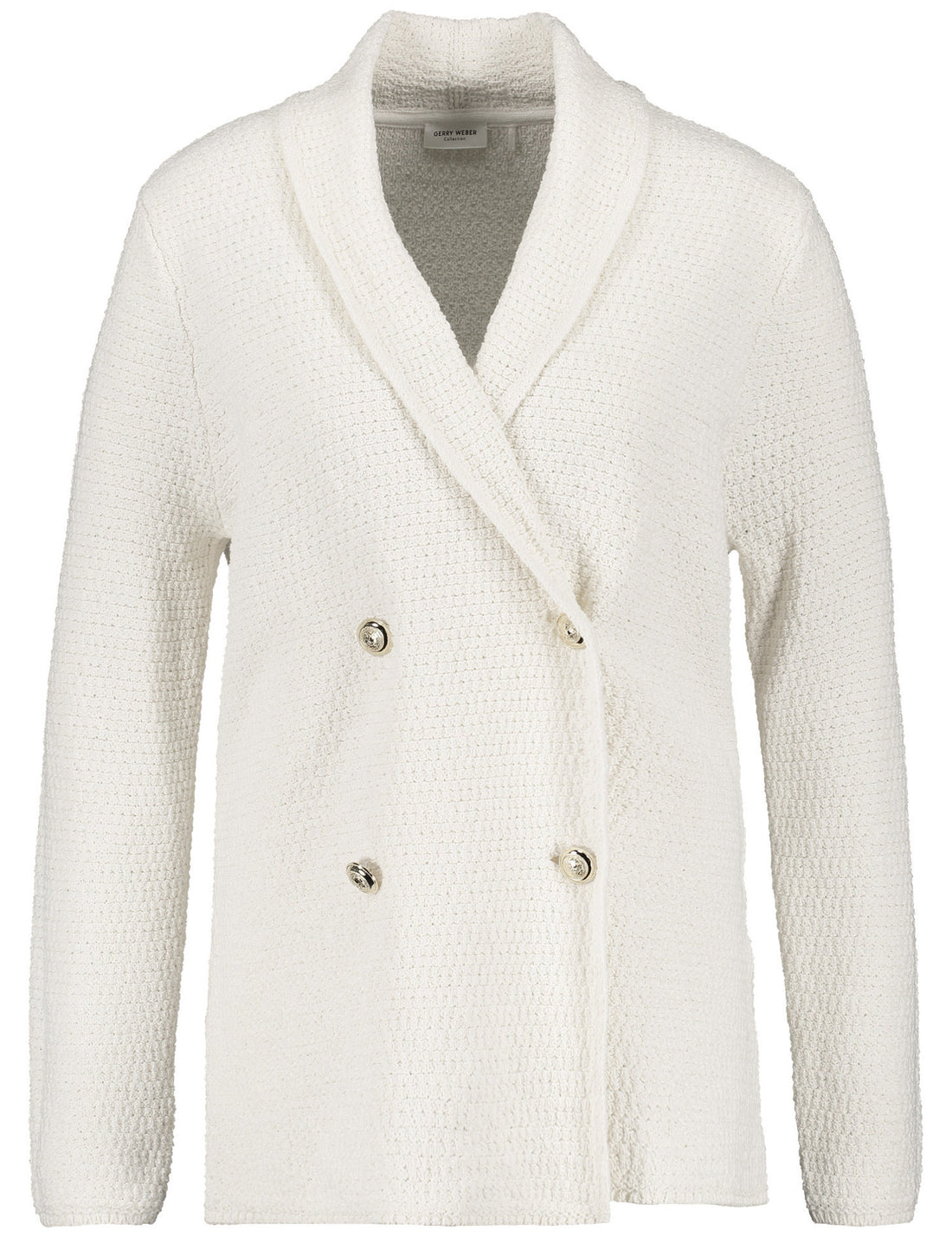 Cardigan In A Textured Knit With A Double-Breasted Button Placket_330019-35738_99700_02