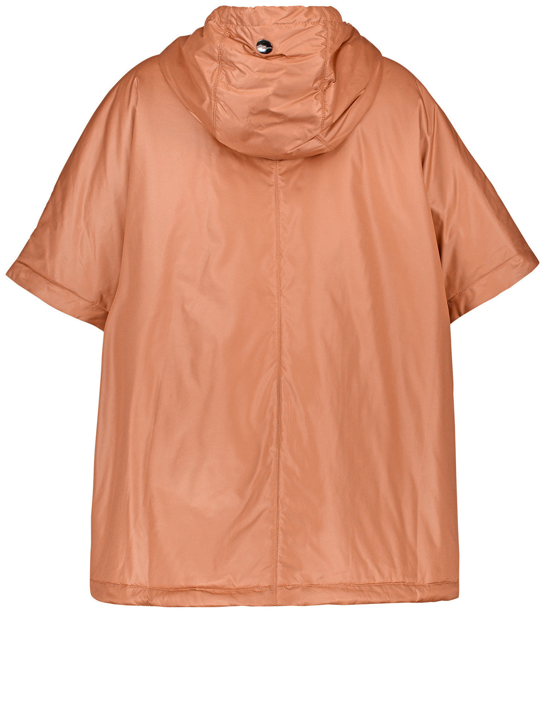 Red Short Sleeve Zip Up Poncho_340202-21601_7360_02