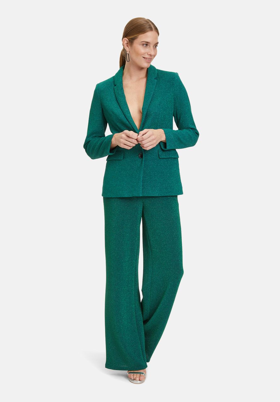 Green Dress Trousers With Elastic Waistband_3410-4164_5867_01