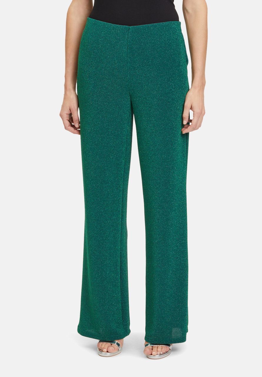 Green Dress Trousers With Elastic Waistband_3410-4164_5867_02