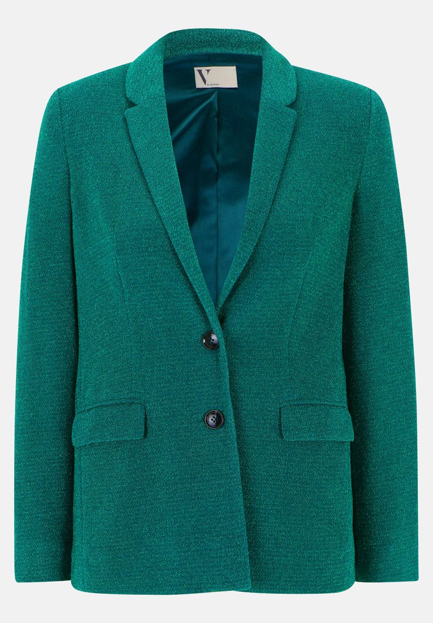Green Blazer With Lurex Thread_3411-4164_5867_04