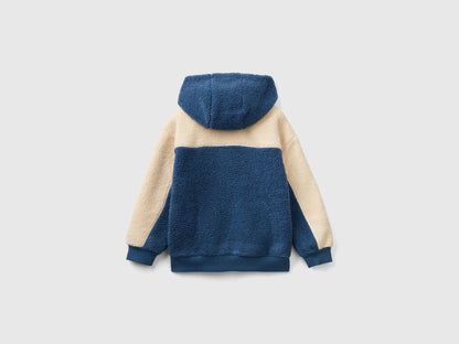 Teddy Bear Effect Sweatshirt With Zip_35DSC503C_217_02