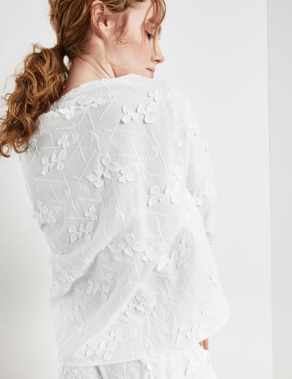 Cotton Blouse With Bobbin Lace