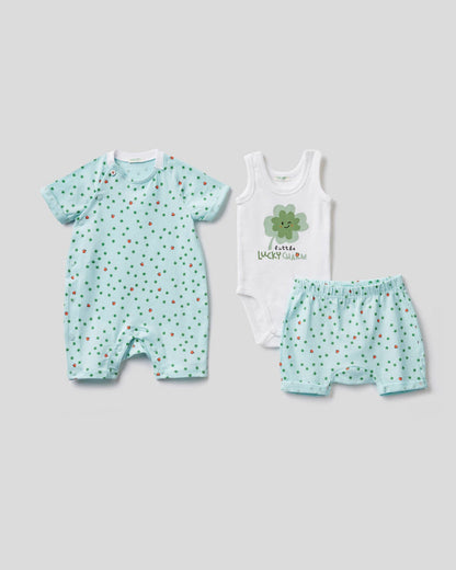 White Overall + Bodysuit + Short Benetton