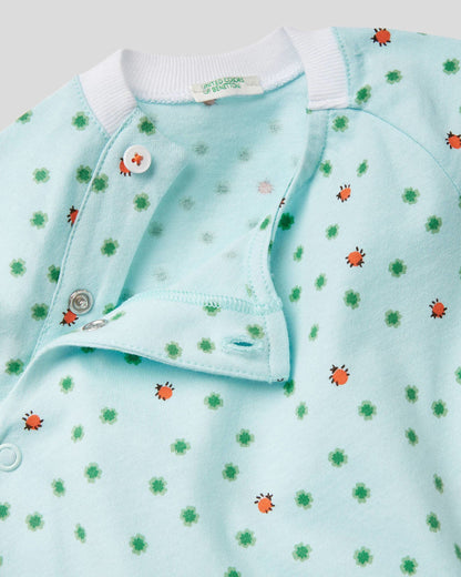 White Overall + Bodysuit + Short Benetton