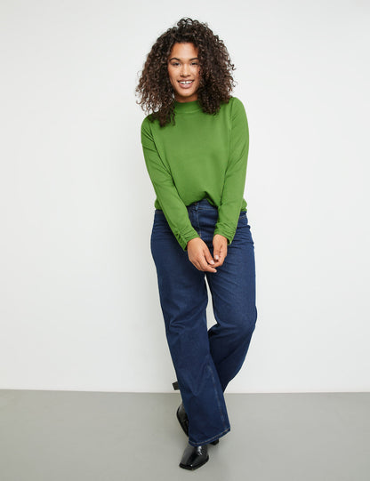 Fine Knit Jumper With Gathers On The Sleeves_372217-25400_5560_05