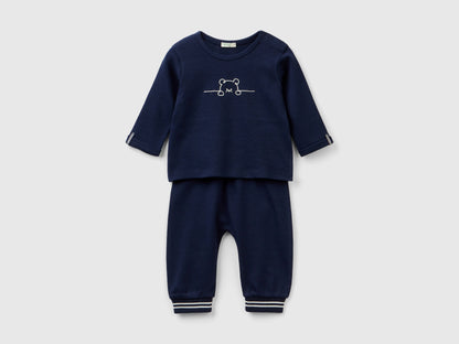 T-Shirt And Trousers Set In 100% Cotton