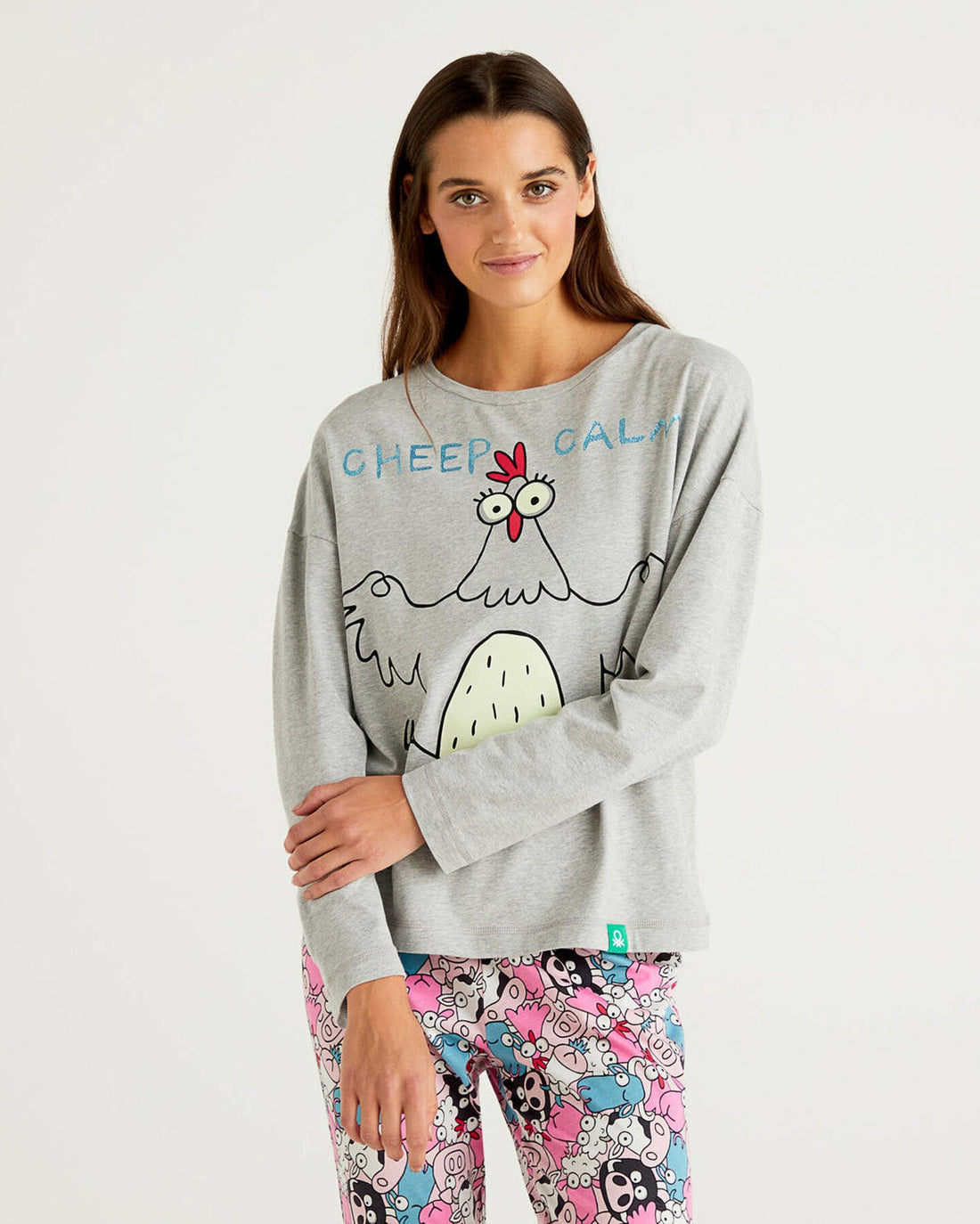 Light Grey T-Shirt L/S Benetton