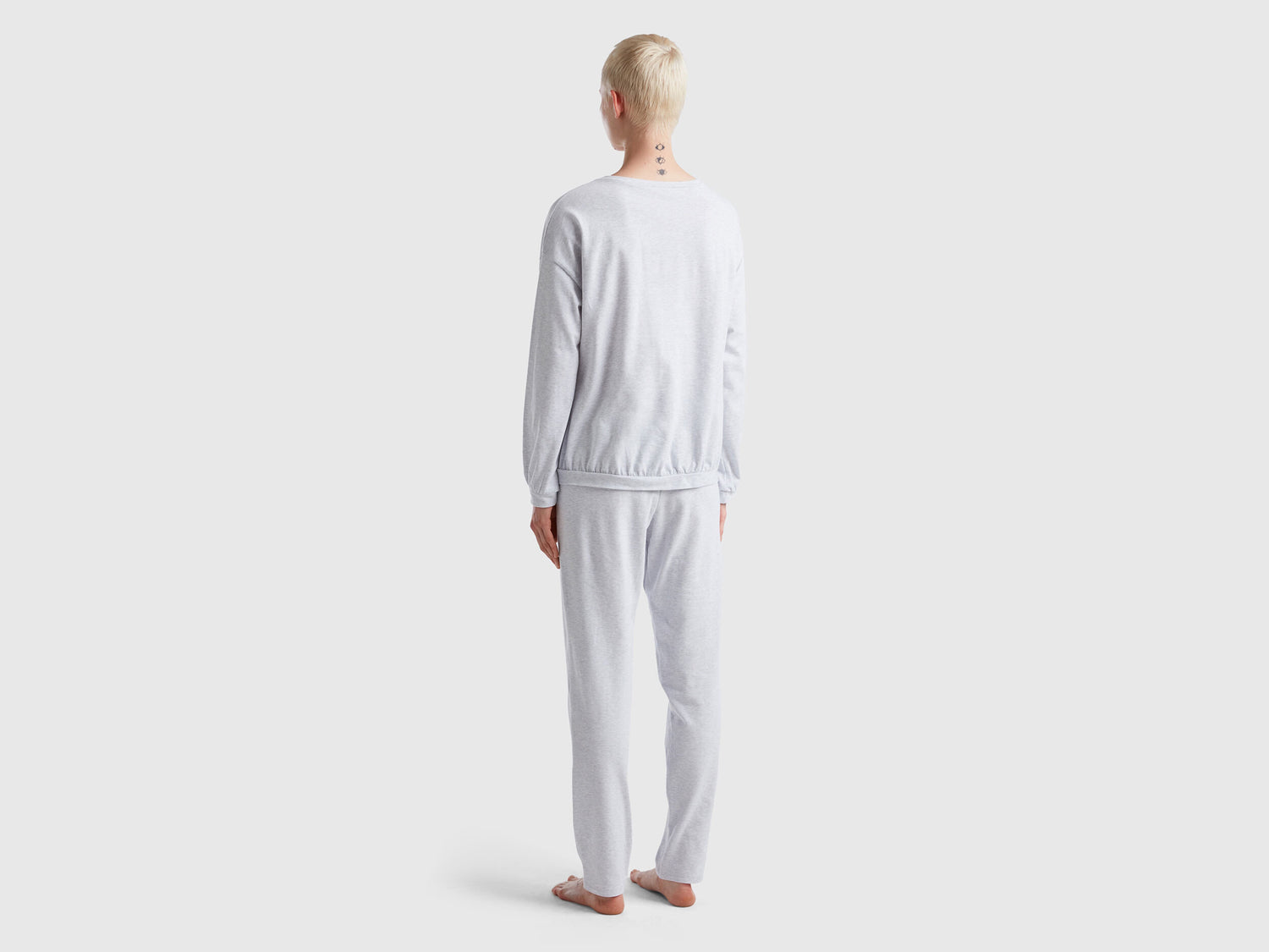 Long Pyjamas In Warm Jersey_37YW3P02A_906_02
