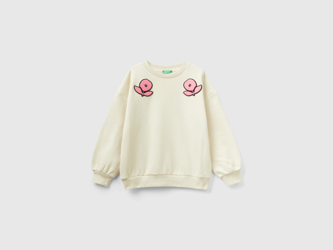 Sweatshirt With Flower Patch_39M2C10FF_1J4_01