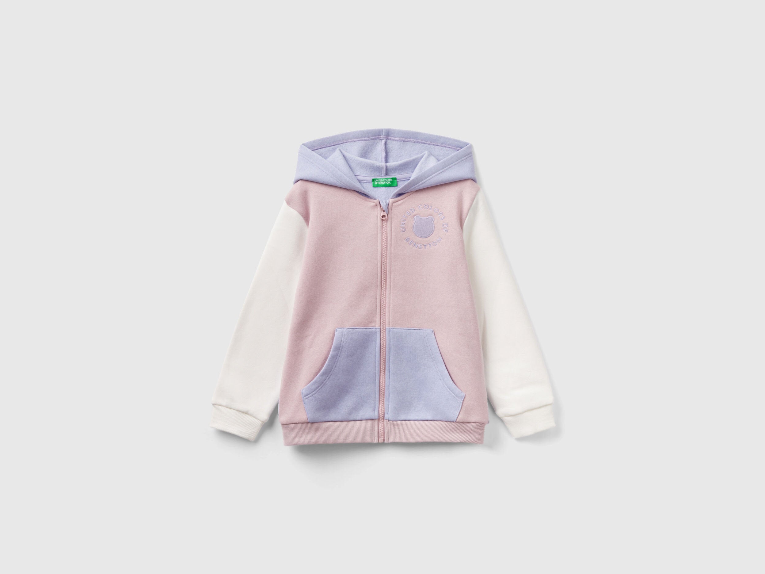 Zip-Up Sweatshirt In Cotton Blend_39M2G502E_901_01