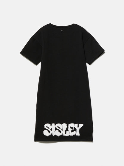 Sweatshirt Dress With Glittery Logo