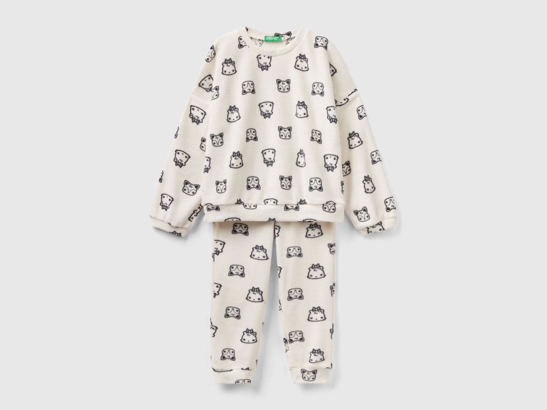 Fleece Pyjamas With Mascot Print_3A5U0P05F_79V_01
