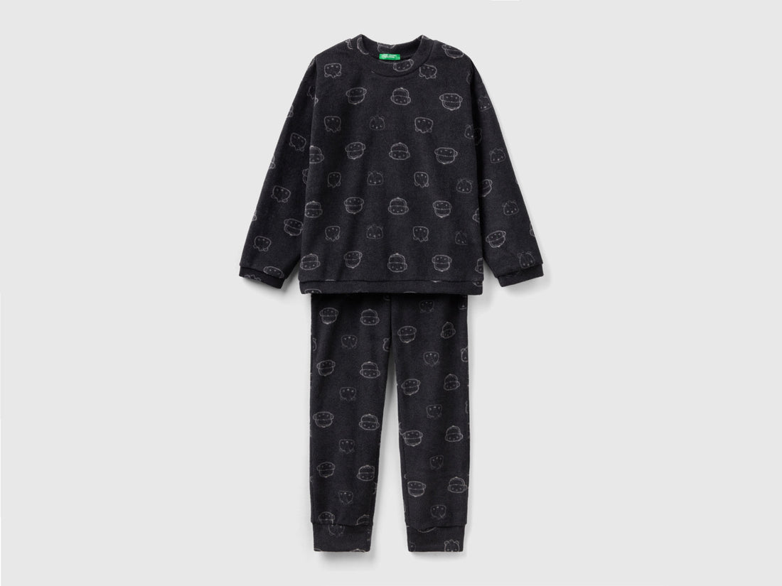 Fleece Pyjamas With Mascot Print_3A5U0P05R_79U_01