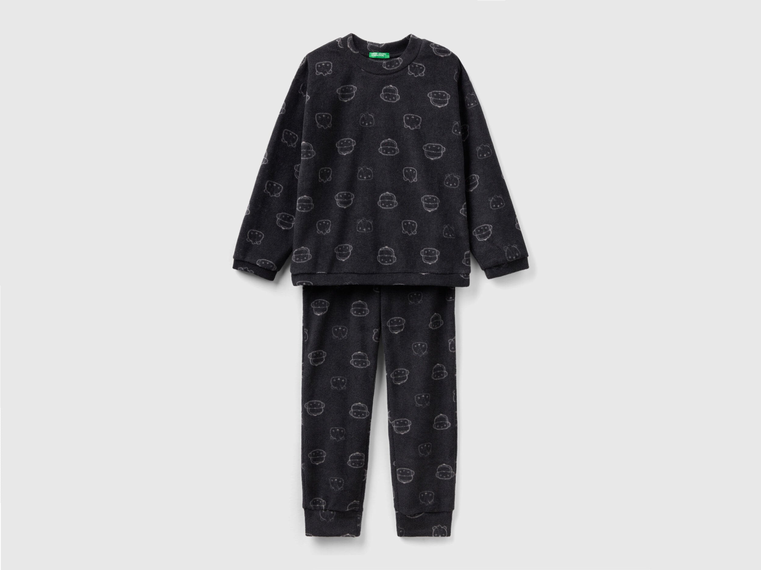 Fleece Pyjamas With Mascot Print_3A5U0P05R_79U_01