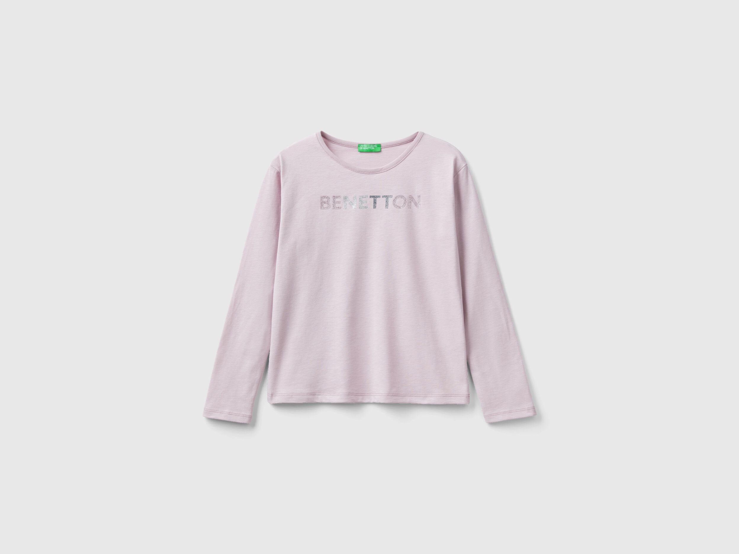 T-Shirt In Warm Organic Cotton With Glitter_3ATNC10EH_24D_01