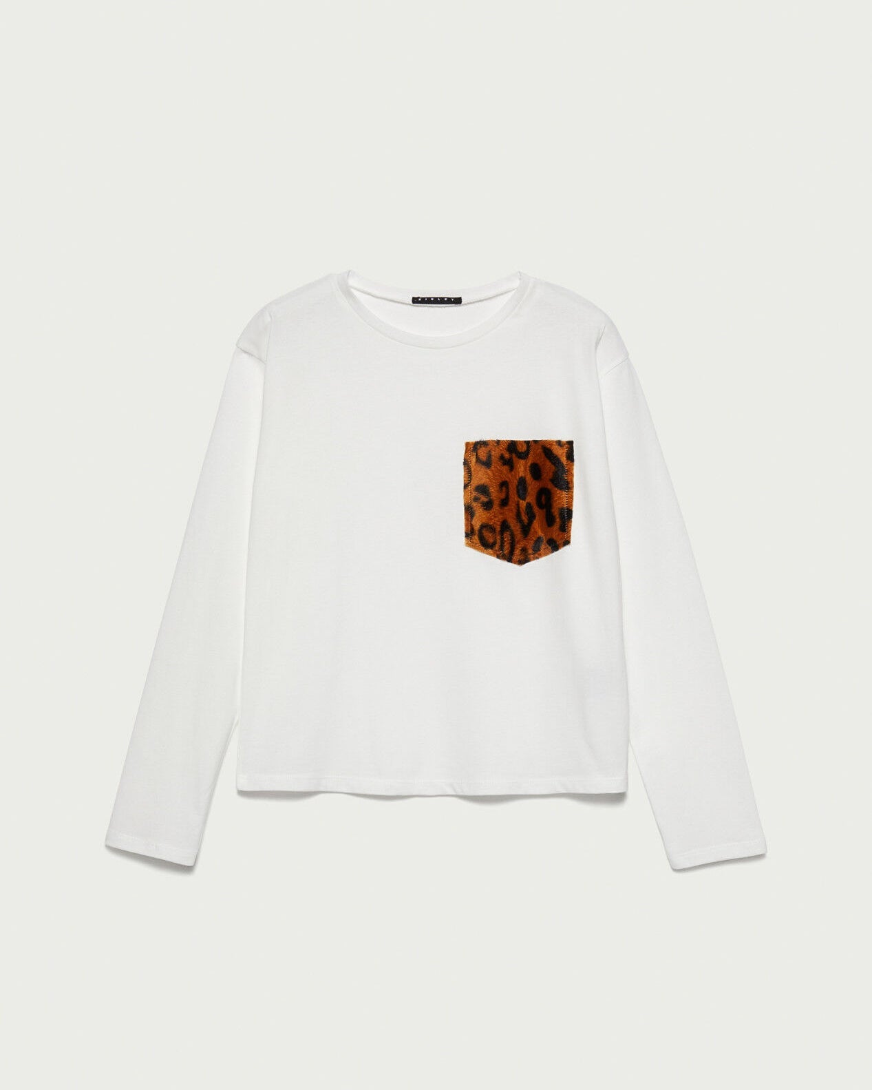 White T-Shirt L/S Sisley
