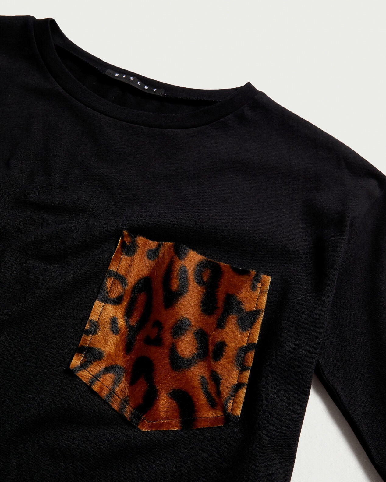 Black T-Shirt L/S Sisley