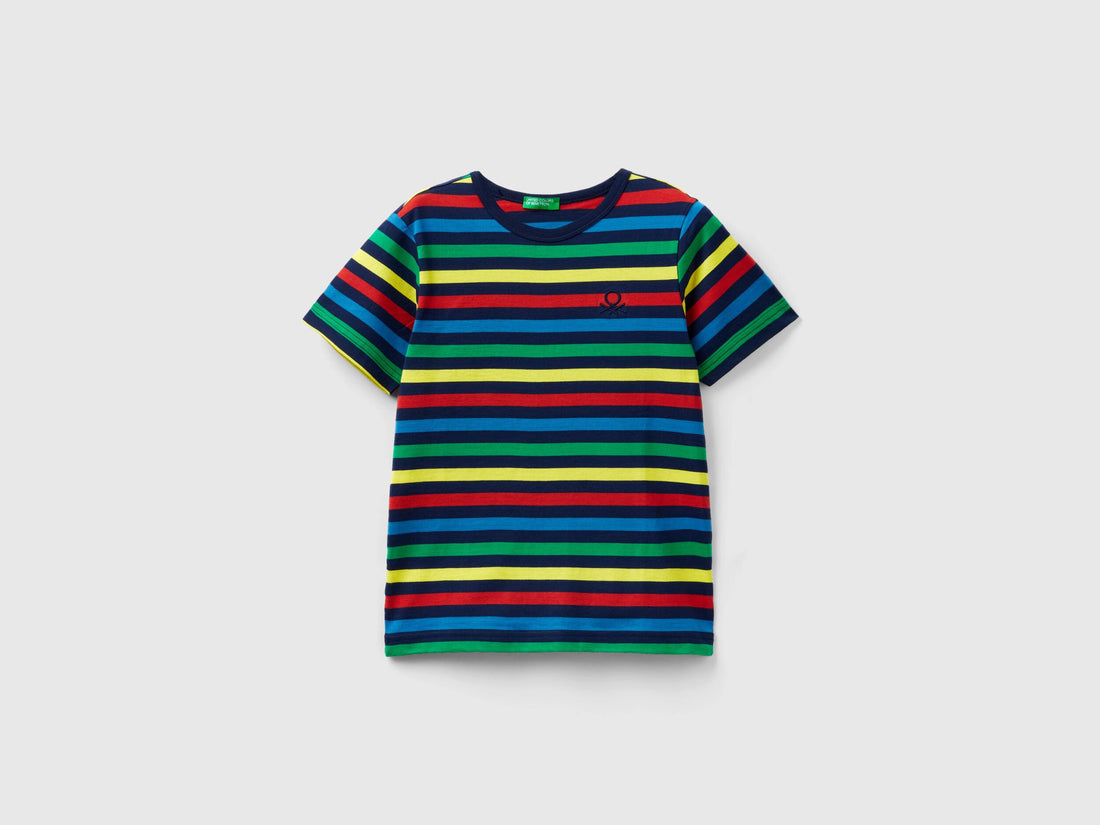 Striped 100% Cotton T-Shirt_3EJGC10H4_912_01